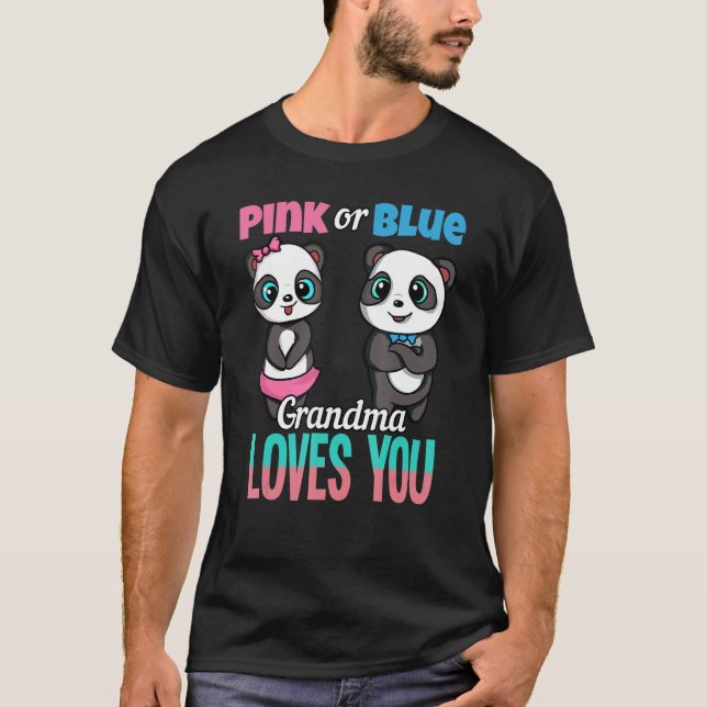 Gender Reveal Party Team Baby Shower Pinkness Blue T Shirt (Framsida)