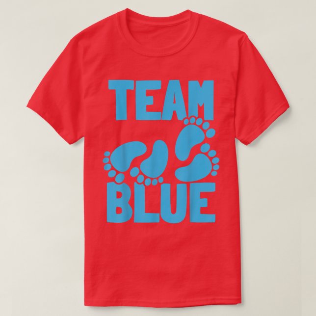 Gender Reveal Party Team Blue T Shirt (Design framsida)
