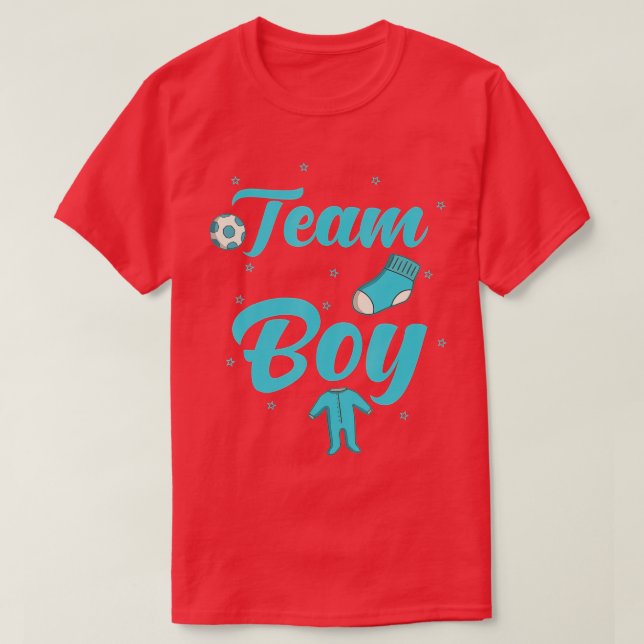Gender Reveal Party - Team Boy (3) T Shirt (Design framsida)
