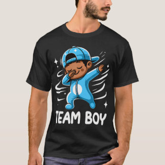Gender Reveal Party Team Boy Baby-meddelande T Shirt