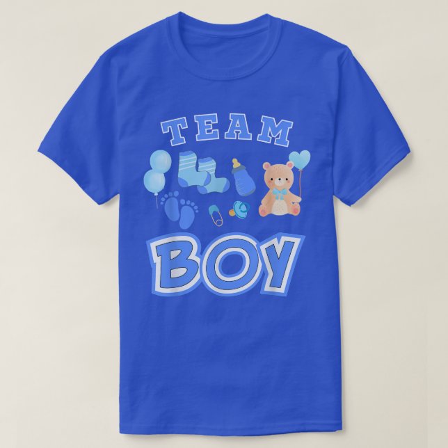 Gender Reveal Party Team Boy coola T Shirt (Design framsida)