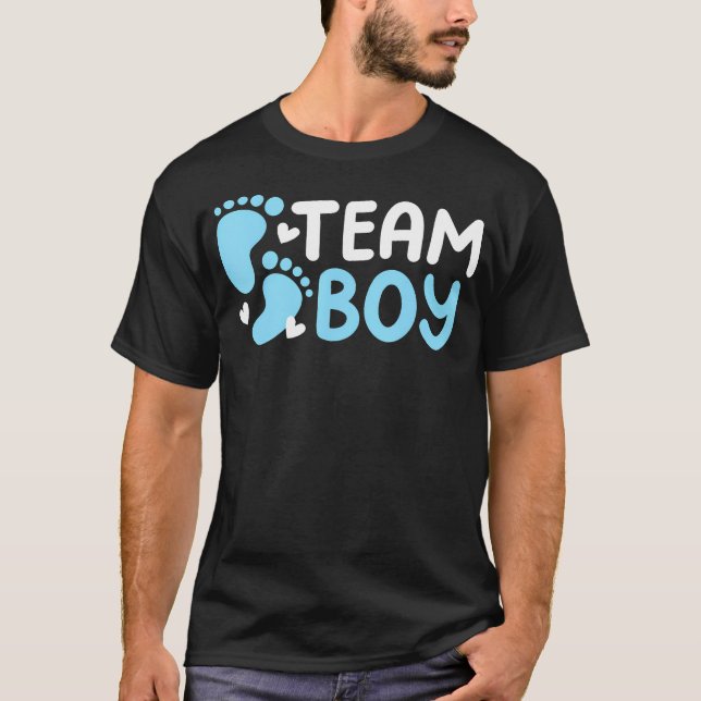 Gender Reveal Party Team Boy T Shirt (Framsida)