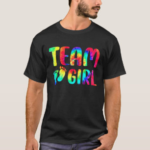Gender Reveal Party Team Girl Baby Meddelande Fu T Shirt