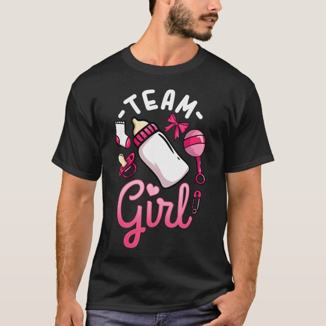 Gender Reveal Party Team Girl T Shirt (Framsida)