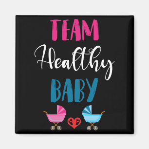 Gender Reveal Party Team Healthy Baby Rosa Blue Magnet