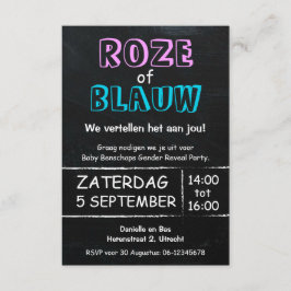 Gender Reveal Party uitnodiging Inbjudningar