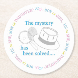 Gender Reveal Party Underlägg Papper Rund