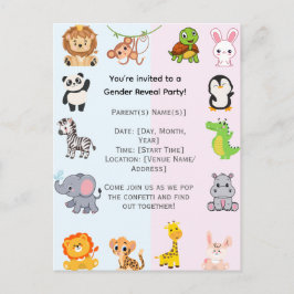 Gender Reveal Party Vykort