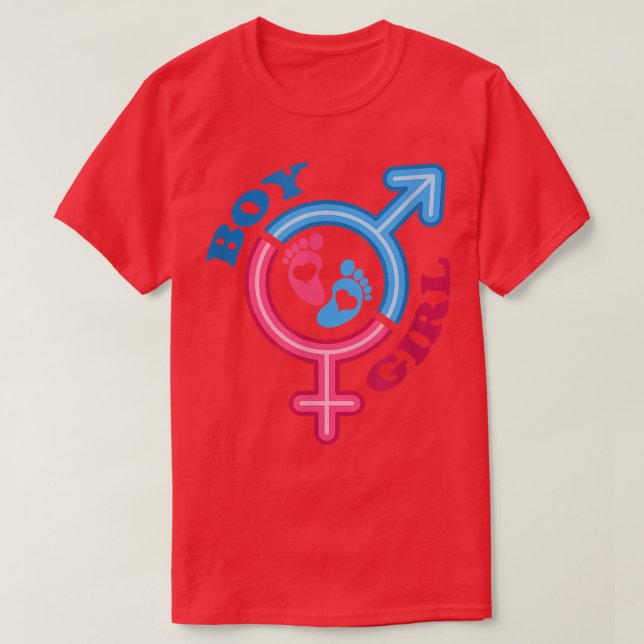 Gender Reveal Rosa eller Blue Keeper i Gender Ba T Shirt (Design framsida)