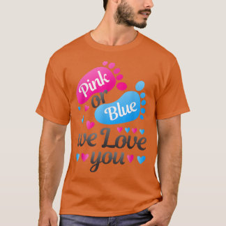 Gender Reveal Rosa eller Blue We Kärlek You White T Shirt