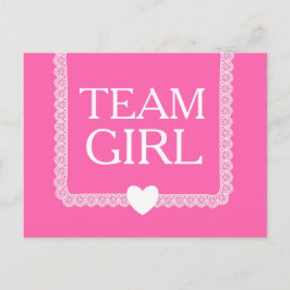 Gender Reveal Rosa Team Girl Girl A02 Vykort