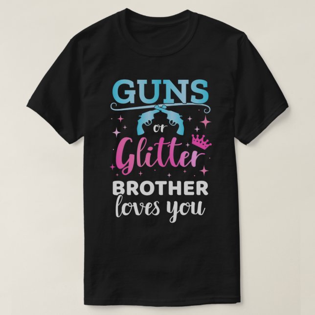 Gender reveal s or glitter brother matching baby p t shirt (Design framsida)