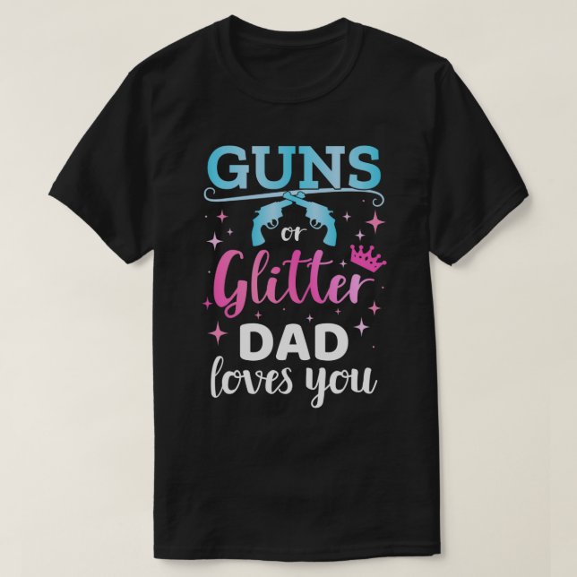 Gender reveal s or glitter dad matching baby party t shirt (Design framsida)