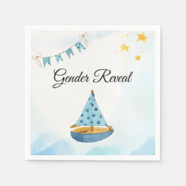 Gender Reveal Sailboat-Pappersservett Pappersservett