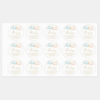 Gender Reveal Stickers, Blue and Rosa Stars Klistermärke