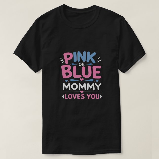 Gender Reveal T-Shirt - Team Boy eller Team Girl B (Design framsida)