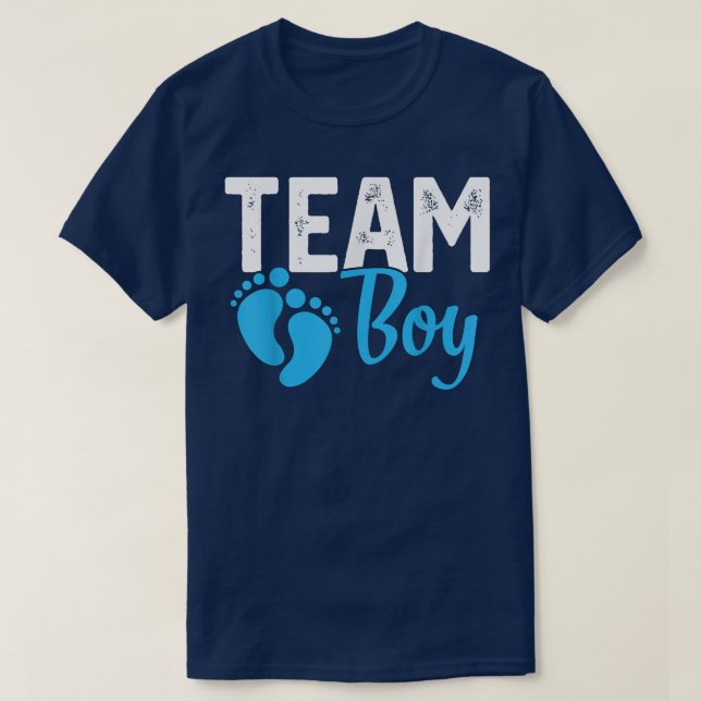 Gender Reveal Team Boy Blue T Shirt (Design framsida)