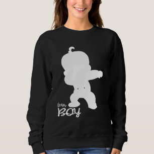 Gender Reveal Team Boy Cute Dabbing Black Baby T Shirt