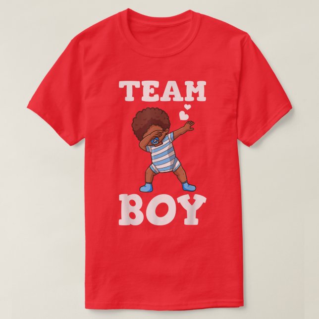 Gender Reveal Team Boy Dabbing  T Shirt (Design framsida)