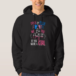 Gender Reveal Team Girl Baby Shower Gravid Anno Hoodie