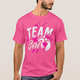 Gender Reveal Team Girl Baby Shower Party Gift Pin T Shirt
