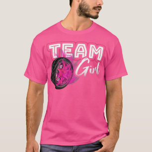 Gender Reveal Team Girl Burnouts Baby Shower Party T Shirt
