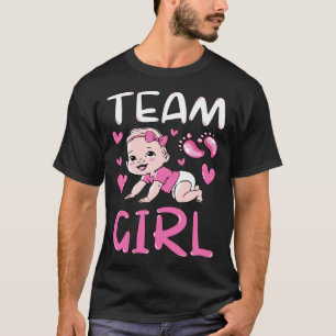 Gender Reveal Team Girl Matching Family Baby Party T Shirt