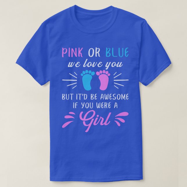 Gender Reveal Team Girl Premium T-Shirt (Design framsida)