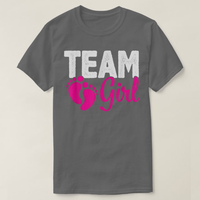 Gender Reveal Team Girl Rosa T Shirt (Design framsida)