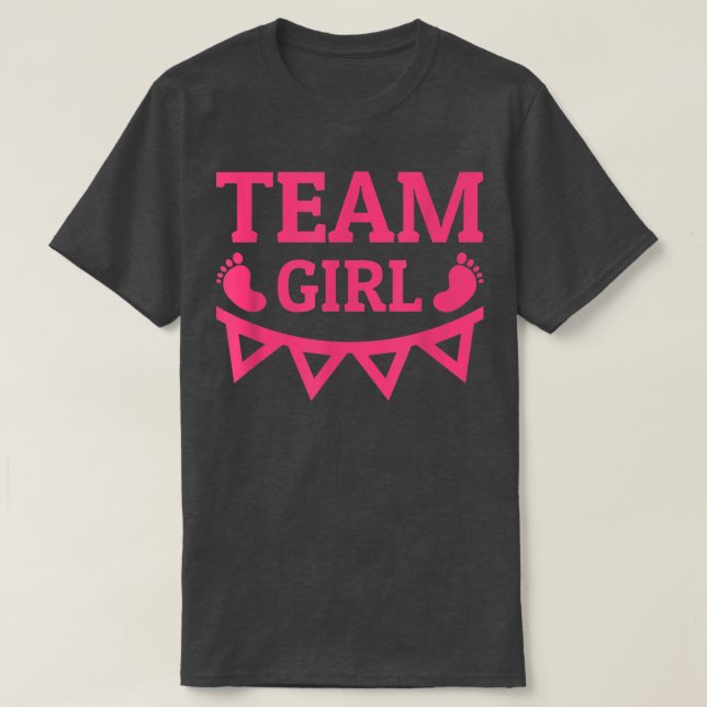 Gender Reveal Team Girl Rosa T Shirt (Design framsida)