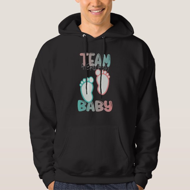 Gender Reveal Team Healthy Pojke Girl Doesnt Morsa Hoodie (Framsida)
