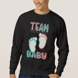 Gender Reveal Team Healthy Pojke Girl Doesnt Morsa Lång Ärmad Tröja