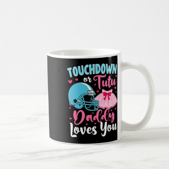 Gender Reveal Touchdown eller Tutu Pappa Kärlek du Kaffemugg (Höger)