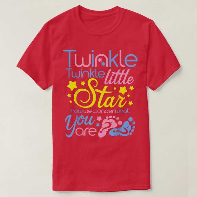 Gender Reveal Twinkle T Shirt (Design framsida)