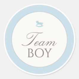 Gender Reveal Voting Team Boy Teddy Bear Sticker Runt Klistermärke