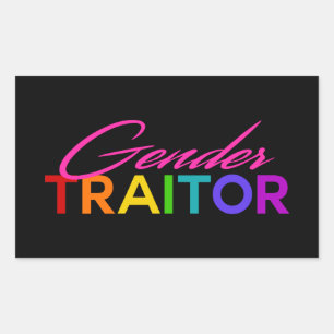 Gender Traitor Rektangulärt Klistermärke