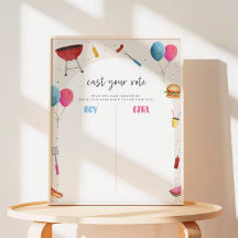 Gender Visa babyQ-röstkort Poster tecken