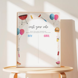 Gender Visa babyQ-röstkort Poster tecken