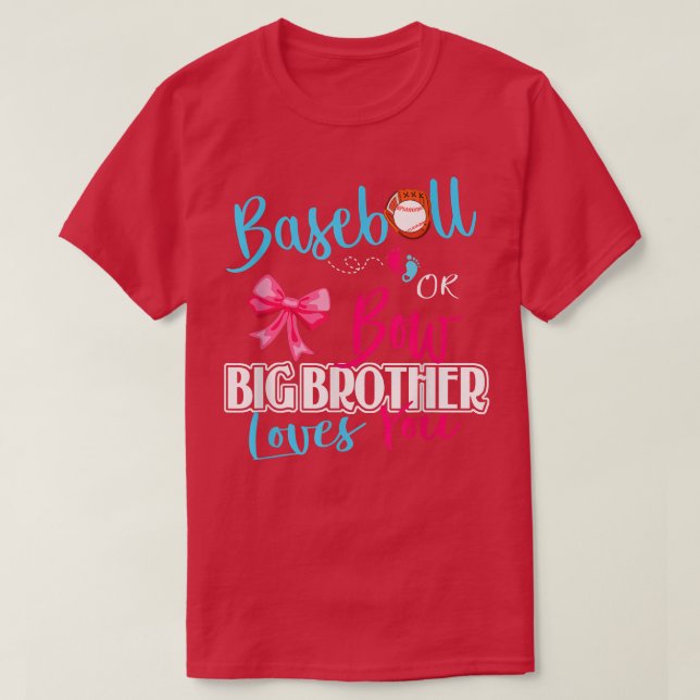 Gender Visa basket eller Bows Brother Kärlek du T Shirt (Design framsida)