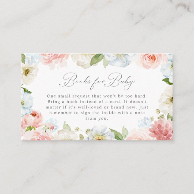 Gender Visa Blommigt Bokar för Baby-kort Tilläggskort (Framsida)