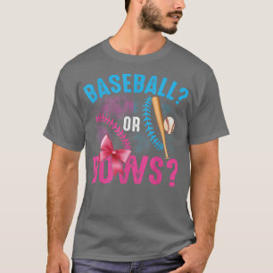 Gender Visa BLue-skräppost för basboll eller Bows  T Shirt
