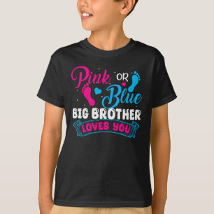 Gender Visa Brother Rosa Blue Brother Kärlek du T Shirt