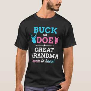 Gender Visa buffel eller gör Underbar mormor match T Shirt