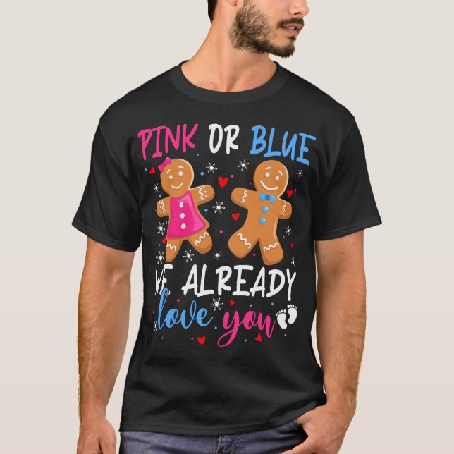 Gender Visa Cute Gingertea Funny Rosa eller Blue T Shirt (Framsida)