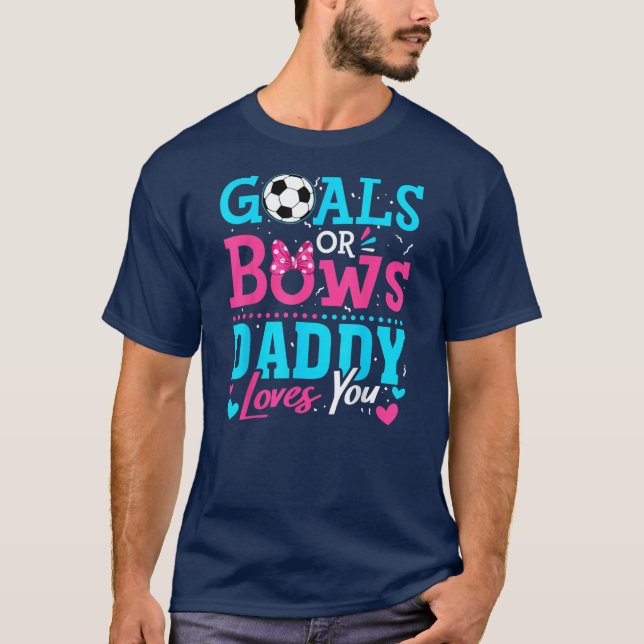 Gender Visa fotbollsmål eller ge pappa Kärlek T Shirt (Framsida)