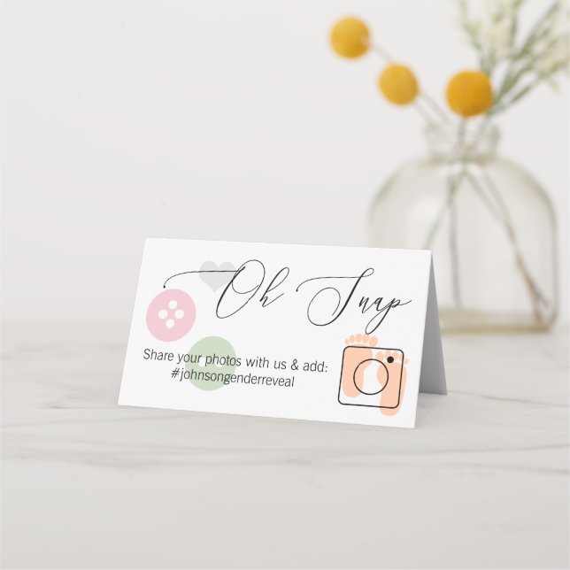 Gender Visa foto- bord-kort Placeringskort (Framsida)