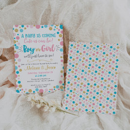 Gender Visa inbjudan Baby Shower Boy eller Girl