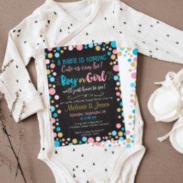 Gender Visa inbjudan Baby Shower Boy eller Girl