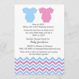 Gender Visa inbjudningar till Party eller babyskor