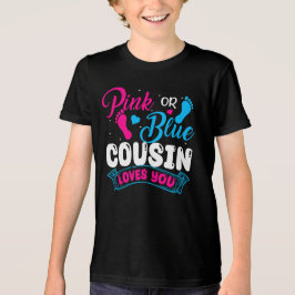 Gender Visa kusin Rosa eller Blå kusin Kärlek du T Shirt